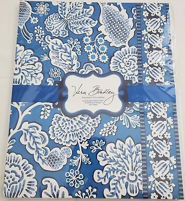 NEW Vera Bradley - BLUE LAGOON Pocket Folders Set Of 4 W/Labels Sealed • $16
