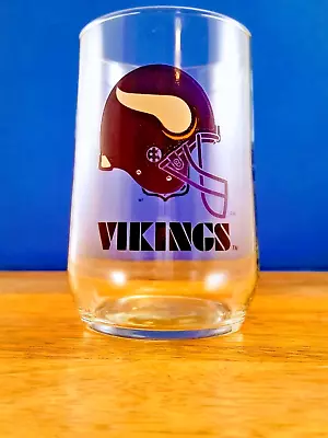 NFL Minnesota Vikings Collectible Tumbler Drinking Glass 1980's Vintage Football • $11.99
