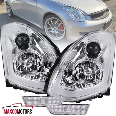 Fits 2003-2007 Infiniti G35 Coupe Projector Headlights+Side Marker Bumper Lights • $375.23