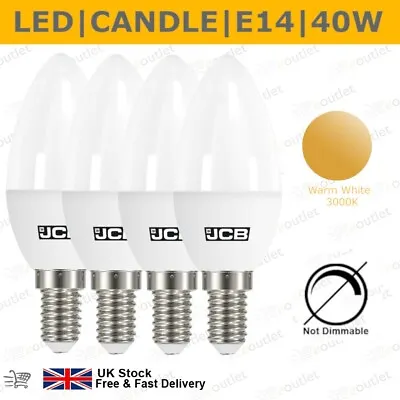 4 X  LED E14/SES Candle Light Bulb 40W 470lm | Warm White • £5.99