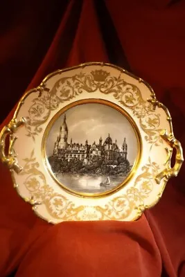 C. Tielsch & Co. Hand Painted Scenic Cabinet Plate Of Schlos Schwerin Germany • $165