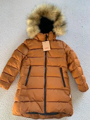 Reima Girls Down Style Long Winter Coat New With Tags Size 128/Age 8 • £43
