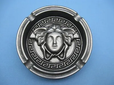 Old Shabby Silver French Style Table Ashtray With 3d Girl Face Inside • $16