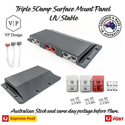 Triple Anderson Plug Surface Mount Cover Kit External Inc Bolts Dust Caps • $59.97