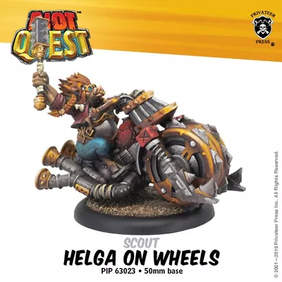 Riot Quest Helga On Wheels Scout-class Miniature Arena Mini PIP 63023 28mm THG • $34.99