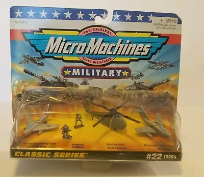 Micro Machines Military 1950’s #22 Galoob 1998 Helicopter Sabre MIG 15 UH 34D • $30