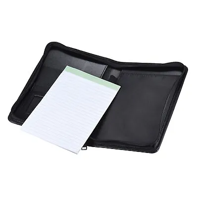 Portable Business Portfolio Padfolio Folder Document  Organizer A5 PU W1Y3 • £16.75