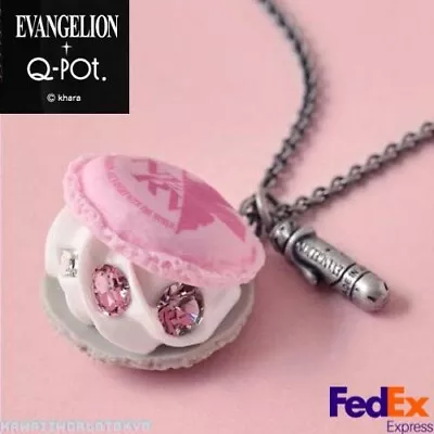$154 • Buy Evangelion X Q-pot UNIT 8 Macaroon Necklace EVANGELION Accessory Japan FEDEX