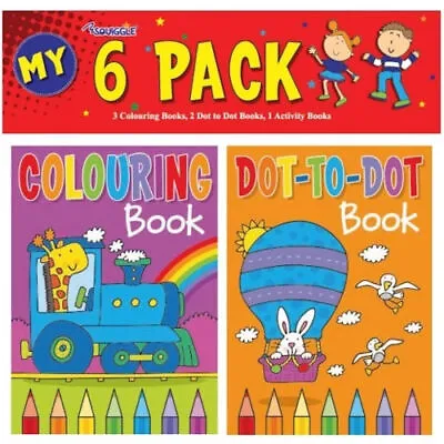 Mini Colouring Books - Childrens Activity Books Colouring 6 Pack Fun Boys Girls • £2.99