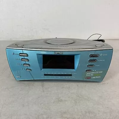 Vintage Timex T439S Dual Alarm Clock Radio Multi-Direction Sound Chamber CD MP3 • $23.98