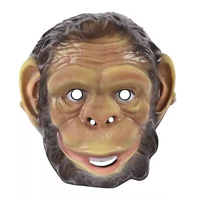 Plastic Chimp Mask Monkey Zoo Safari Stag Do Animal Fancy Dress Accessory  • £7.50