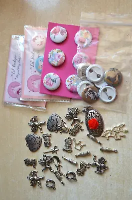 £5.99 • Buy Job Lot Bundle Of Charms And Badges - Jewellery - Accessories -costume