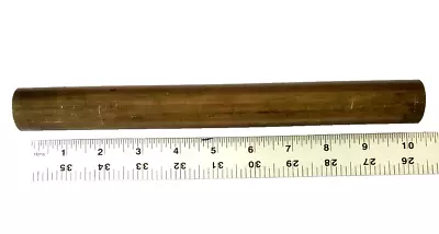 1.125 (1-1/8 Inch) X 10 Inches Brass Round Rod Bar Stock 1 Inch Hole On 1 End • $19.95