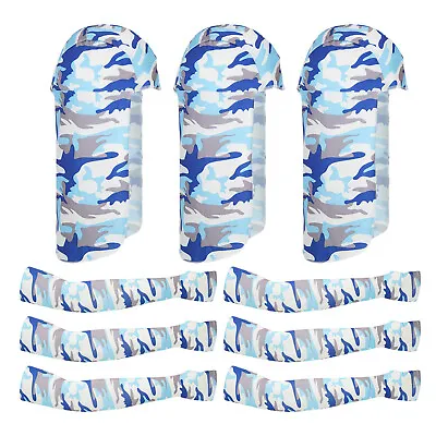 6pcs Hard Hat Sun Shade Neck Shade And Cooling Arm Sleeves Camo Sky Blue • $29.18