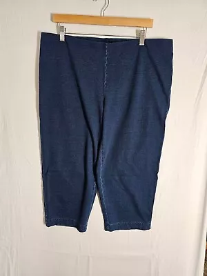 Pure J Jill Pants Womens Size Large Petite Indigo Slim Crops Stretch Blue • $19.98