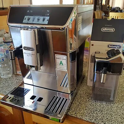 DeLonghi Prima Donna ELITE Coffee Machine Touch ECAM650.75 W/ New Milk • $1200