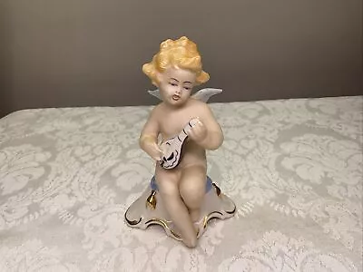 VINTAGE GERMAN PORCELAIN Angel Cherub FIGURINE BY MARTHA BUDICH Dresden Germany • $34.99