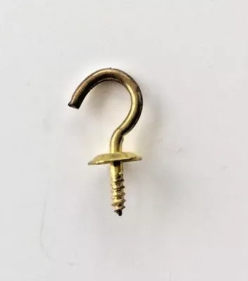 Cup Hook Brass 5/8  Package Of 25 National 2021 3051 119-610 (Vintage Used)📌 • $6