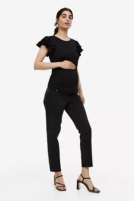 H&M Mama Slim Ankle Jeans Denim Black Medium NWT • $17