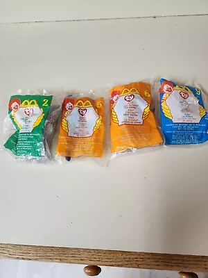 Lot Of 4 McDonalds TY Beanie Babies Vintage 2000 Happy Meal Toys 2 5 6 9 • $1.99