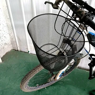 Front Rear Bike Basket Shopping Durable Wire Mesh Detachable Bicycle Basket • £6.99