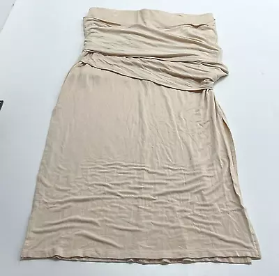 Eloquii Women's Beige Strapless Draped Tie Classic Mini Dress Size 14 • $9