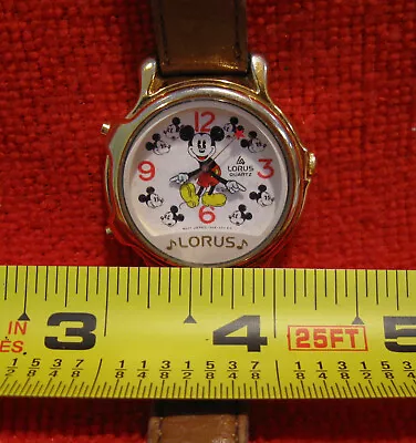 Vintage Disney MICKEY MOUSE 2 Tune MUSICAL Watch LORUS New Battery WORKING • $44.99