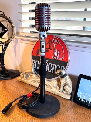£283.15 • Buy Vintage 1960's SHURE 55SW Microphone, Working Great W/stand & Cable Included