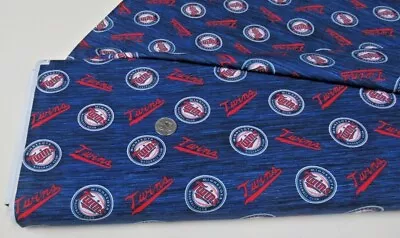 Cooperstown MLB MINNESOTA TWINS Cotton Fabric BTY (60409) Heathered Ground Ltd. • $7.99