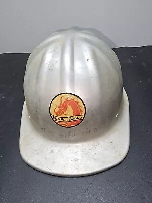 Vintage McDonald T MSA Aluminum Hard Hat Helmet Mine Oil Drilling Riggers Safety • $19.99
