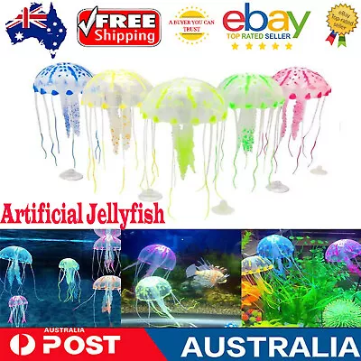 Jellyfish Aquarium Decor Beauty Artificial Glowing Effect Fish Tank Ornament DIY • $11.99