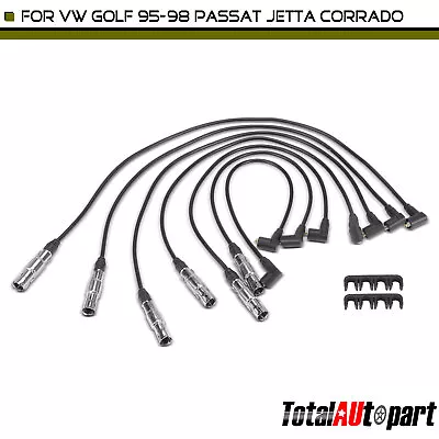 7x Spark Plug Wire Set For Volkswagen	Golf 1995-1998 Jetta Passat V6 2.8L 7MM • $36.99