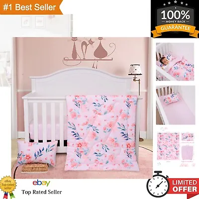 Soft Microfiber Crib Bedding Set - Quilt Sheet Pillowcase - Baby Boys Or Girls • $42.22