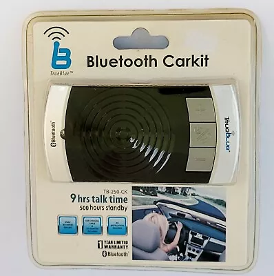 NEW Bluetooth Carkit 9 Hrs Talk 500 Hrs Standby Speakerphone True Blue TB-250-CK • $5.88