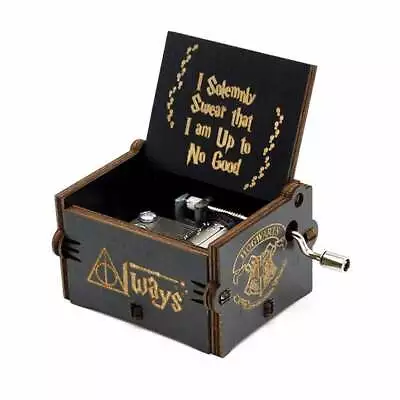 Fun Harry Potter Music Box Engraved Wooden Hand Cranked Interesting Toys Kid • $14.25