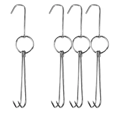 Duck Hooks Meat Hook BBQ Tools Double Hooks Grill Hanger Rying Smoking Hanger • $7.70