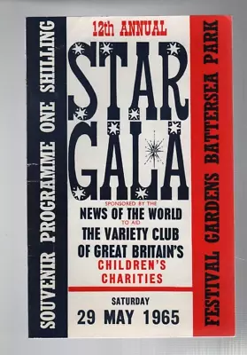 Star Gala Programme 12th Annual Variety Club Souvenir 1965 Vintage • £14.99