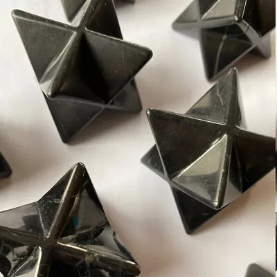 SHUNGITE Crystal Merkaba - Star EMF Protection Gothic Home Decor Healing • $6.99