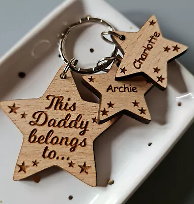 Personalised Fathers Day Gift Gifts For Him Keyring Daddy Grandad Uncle Dad • £6.99