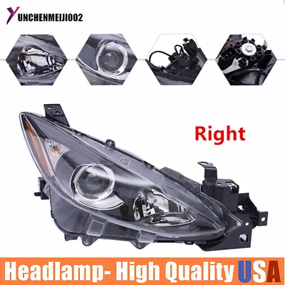 Halogen Headlight Headlamp For Mazda 3 Sedan Hatchback 2014-2016 Passenger Right • $90