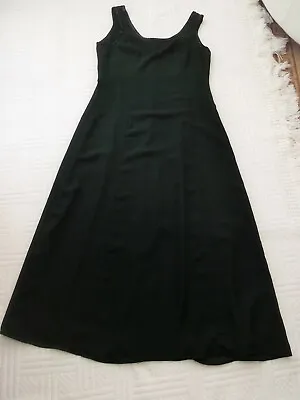 £8.99 • Buy Charlotte Halton           Size 12         BLACK  CHIFFON  LONG CLASSIC   DRESS 