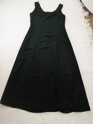 Charlotte Halton           Size 12         BLACK  CHIFFON  LONG CLASSIC   DRESS  • £5.99