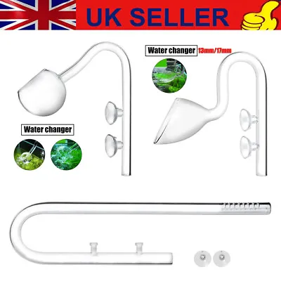£19.98 • Buy Aquarium Planted Glass Outflow Inflow Lily Pipe 13mm/17mm Tube With Suction Cup