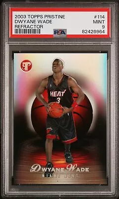 Dwyane Wade 2003 Topps Pristine Refractor #114 Miami Heat RC Rookie /499 - PSA 9 • $160