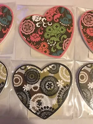 Vera Bradley Set Of 6 Retired Cocoa Moss & Lola Heart Nail Files Limited Edition • $24