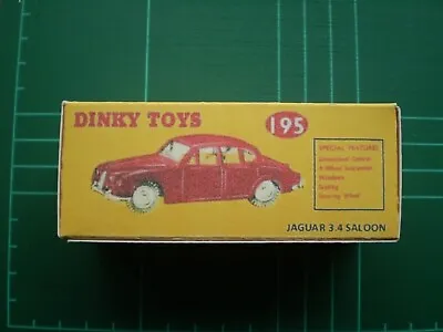 £4.15 • Buy Dinky Toy Repro Box Only For No 195 Jaguar 3.4 Mk2 Saloon