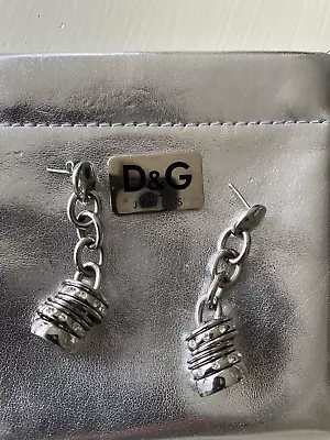 D&G Polish Collection Multi Ring Pendant Stainless Steel Earrings • £50