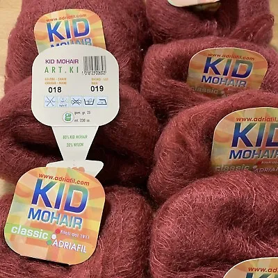 Adriafil Kid Mohair. 8 25g Balls. • £28