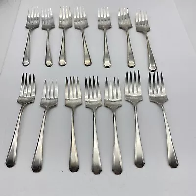 Wm Rogers & Son AA Salad Forks Set Of 14 Silverplate 6” Lincoln Pat Aug 21 ‘17 • $29.99