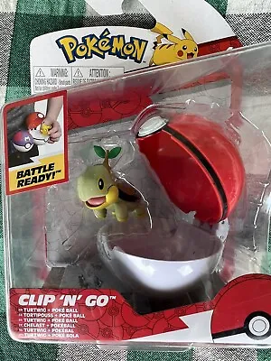 Pokémon Clip N Go Figure  Turtwig + Poke Ball Wicked Cool Toys Articulated New • $24.90